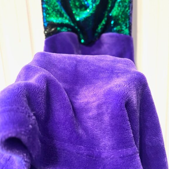 Mermaid Tail Blanket-Purple/Ombre Sequins/Bling Super Soft-Plush-Comfy-Warm - Picture 8 of 15